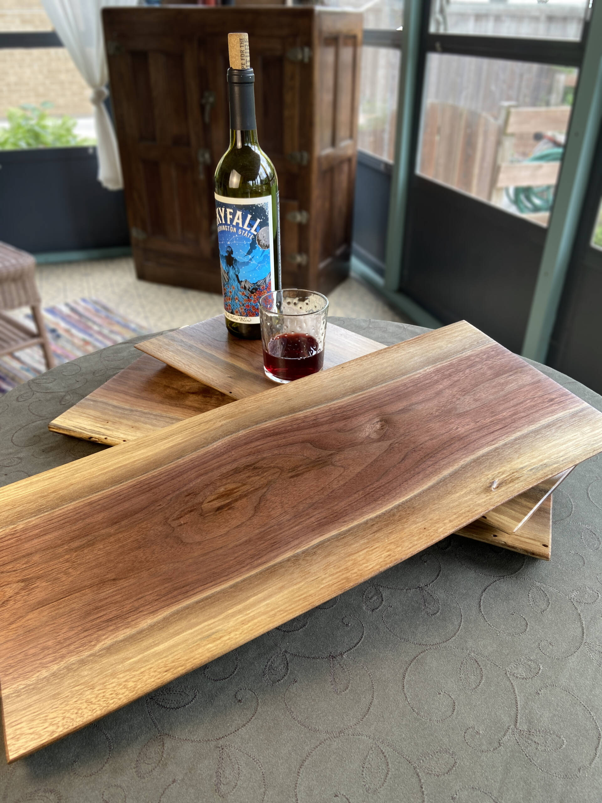 walnut slab trays