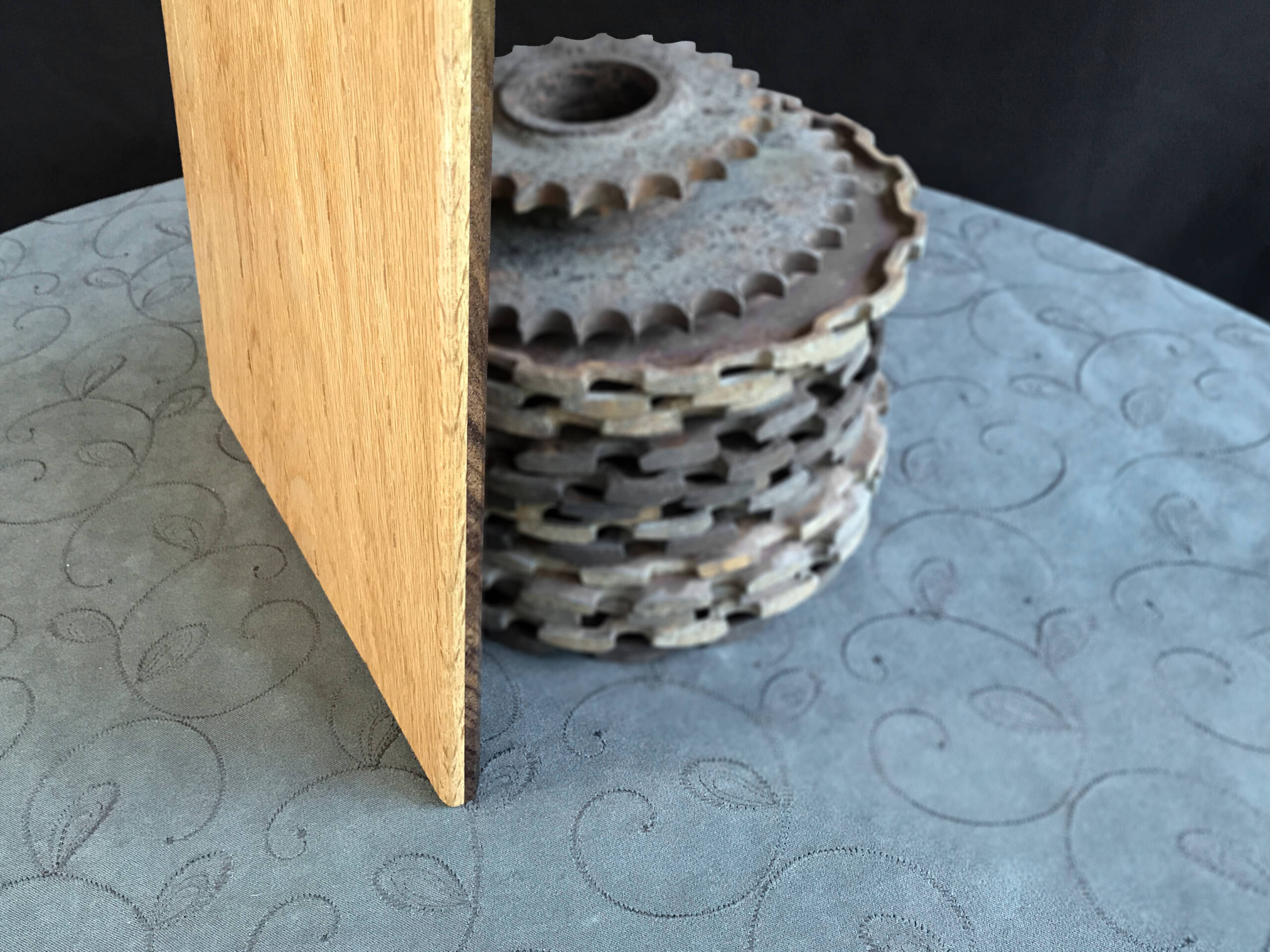 walnut and cracked oak clipboard