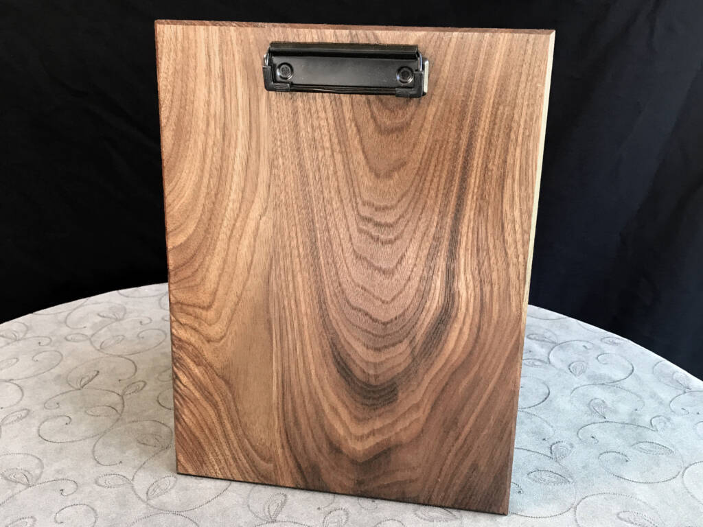 walnut and cracked oak clipboard