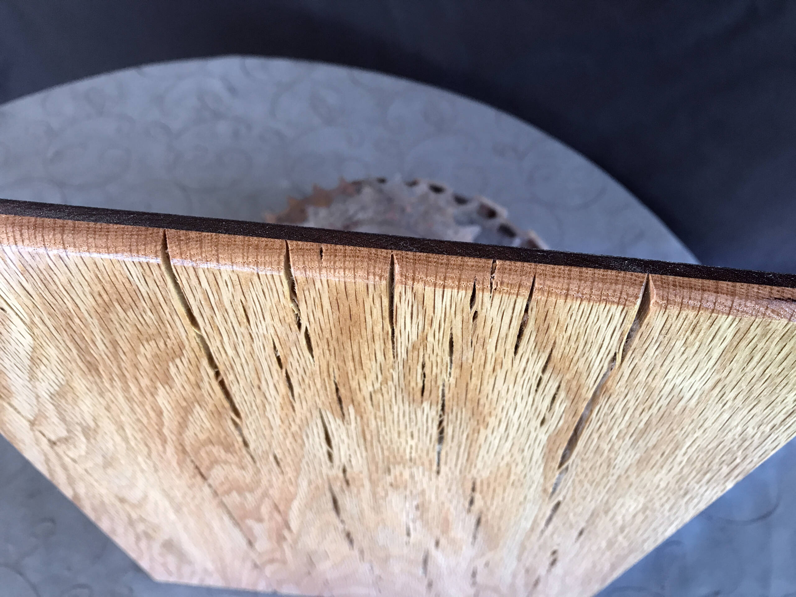 walnut and cracked oak clipboard